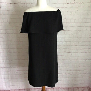 Charles Henry Black Off Shoulder Dress - Size Small Petite